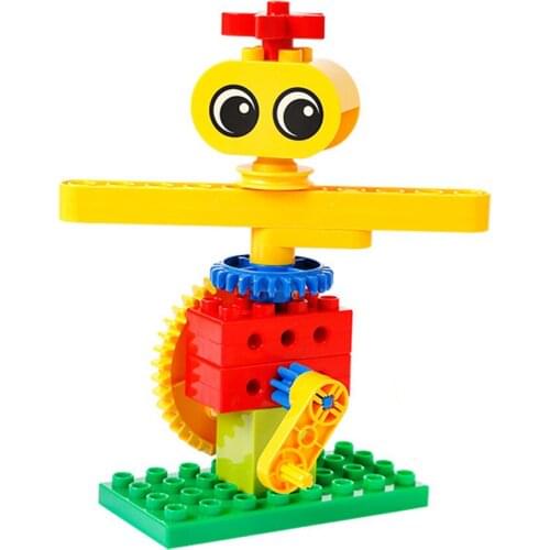 Scarecrow Gears Model Building Blocks Brick Toys Kits Baby DIY Big Blocks Intellectual Toys For Children Birthday Gifts Kids