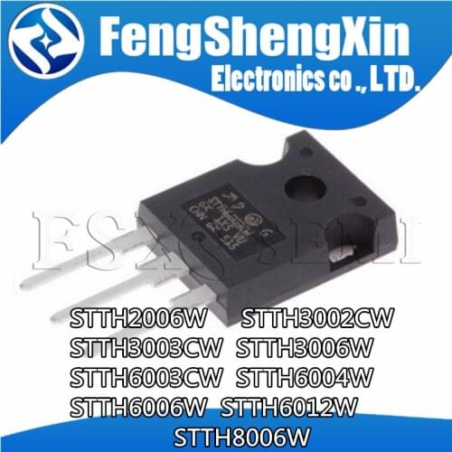 5pcs STTH6003CW TO-247 STTH6003 TO247 300V 60A fast recovery diode