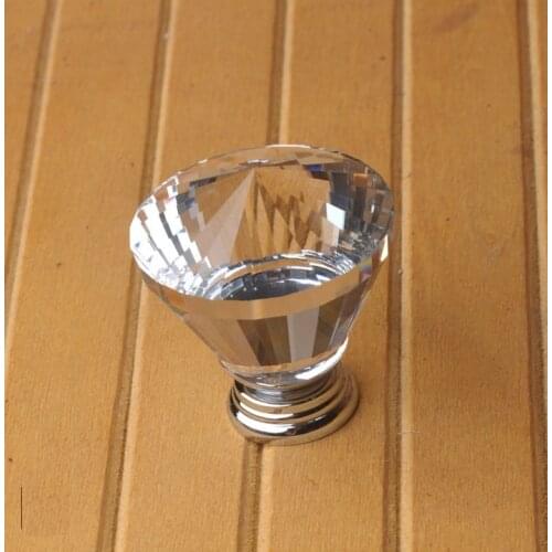 Exclusive Distribution10Pcs 40mm Diamond K9 Crystal Glass Aluminium Door Drawer Swarovski Cabinet Wardrobe Pull Handle Knobs
