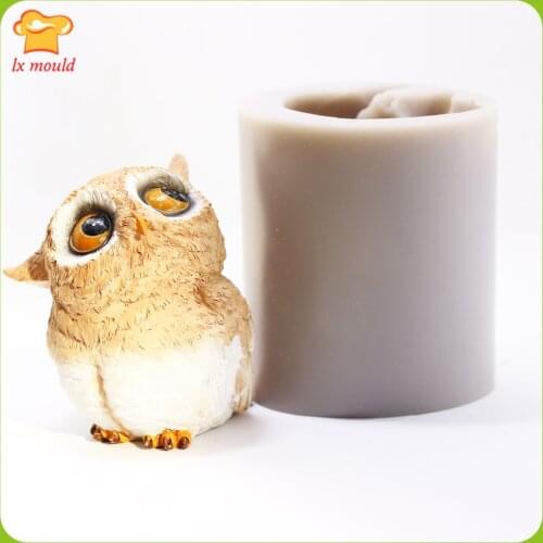 LXYY MOULD DIY Owl Bird Candle Molds Soap Mold Craft Wax Resin Mould