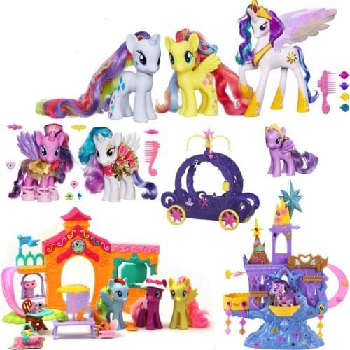 Hasbro Genuine My Little Pony POP Rainbow Series Pinkie Pie Applejack Twilight Sparkle Fluttershy Rainbow Dash B1376 Girl Toys