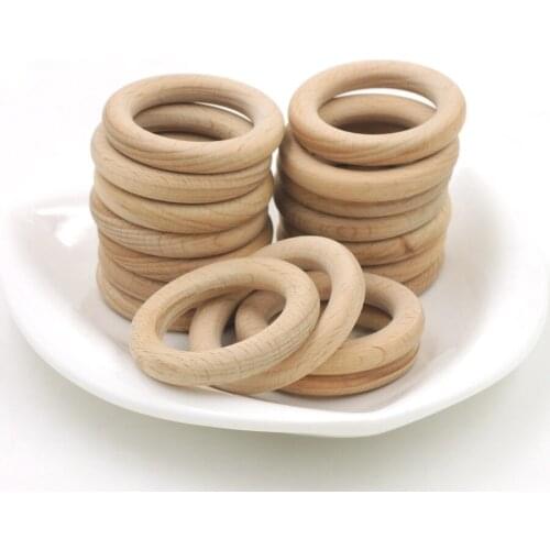 100 pcs 70mm DIY Natural beech Ring Ring round beech Wood rings super quality 2.75 inch EA68