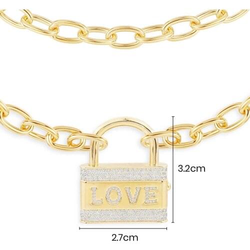 Summer new 925 sterling silver monochrome stone set lock pendant neutral necklace, gift, free shipping