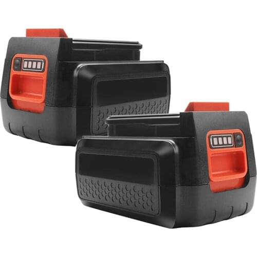 BATTOOL 2 Pack 3000mAh 40V Lithium-ion Battery for Black & Decker 3000mAh LBXR36 LBX2040 LHT2436