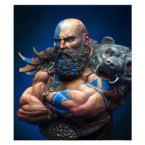 1/9 Scale Resin Bust Barbarian Miniatures Unpainted Resin Model Kit Figure Free Shipping