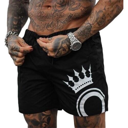 Men Summer Slim Shorts Gyms Fitness Bodybuilding Running Male Short Pant Knee Length Light Thin Breathable Sportswear