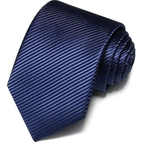 High Quality 2020 Designer New Fashion Blue Black Twill 8cm Ties for Men Necktie Host Work Business Formal Suit with Gift Box