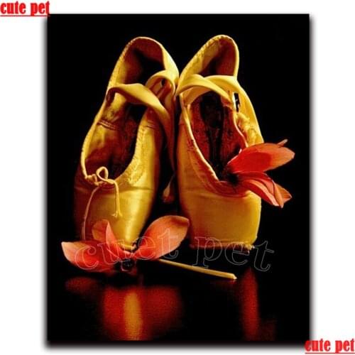 DIY diamond painting set Artistic ballet shoes diamond Needlework full square round drill Cross Stitch diamond embroidery decor