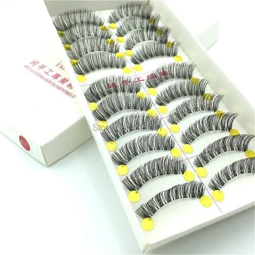 2015 Handmade Long Thick 1Pack(10 Pairs) Thick False Eyelashes Mink Eyelash Lashes Voluminous Makeup Tail Winged Free Shipping