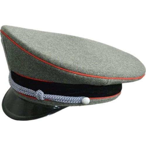 WW2 GERMAN COLLECTIBLES WOOLEN OFFICER BRIMMED HAT CAP GREEN -SIZE 57 58 59 60 cm