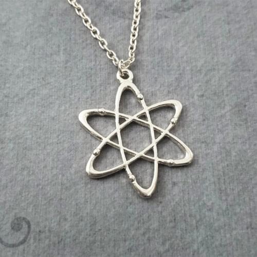 Atom Necklace, Chemistry Jewelry, Chemist Necklace, Science Gifts, Teacher Gift, Adjustable Necklace, Graduation Gift