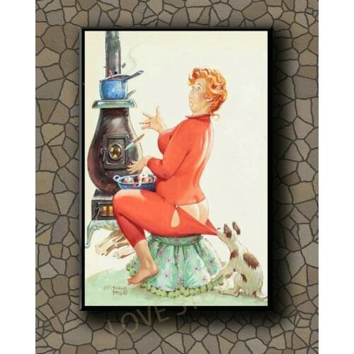 P337 Vintage Beautiful Pin-up Girl Classic Picture 466 Silk Fabric Poster Art Decor Indoor Painting Gift
