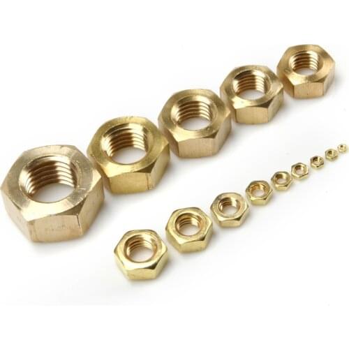 Solid Brass Hex Nuts Metric thread GB6170-86 All Sizes M2/M2.5/M3/M4/M5/M6/M8/M10/M12/M14/M16/M18/M20/M24