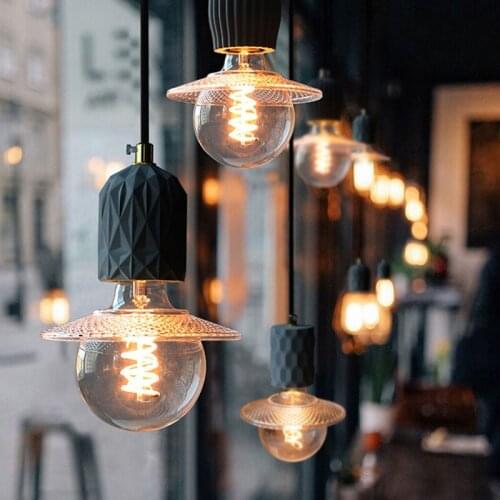 Vintage Industrial Cement Pendant Lights Nordic Kitchen Living Room Decor Bedroom Lamp Cafe Bar Dinning Room Light Fixtures