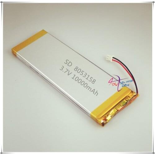 XHR-2P 2.54 10000mAh 3.7V group 3853158*2 7553158 polymer lithium battery Rechargeable batteries