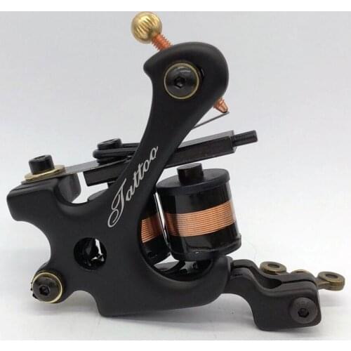 YUELONG 10 Wraps Coils Tattoo Machine Cast-iron Dual-coiled Handmade Tattoo Guns Machine For Liner Shader Free Shipping