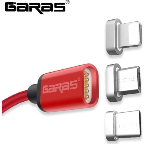 GARAS USB Type C/Micro USB 3IN1 Magnetic Cable Type-C USB-C Fast Charger Adapter Magnet Cable Mobile Phone Cables