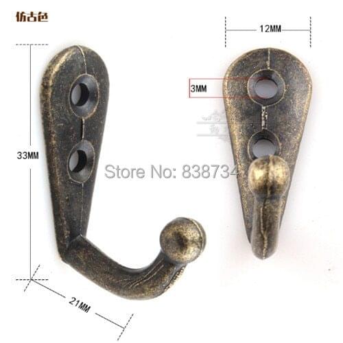 100pcs 33*12*21mm Antique hook single row of small hole hook special small single hook