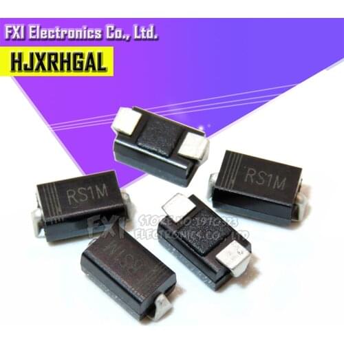 100pcs RS1M DO-214AC FR107 SMD SMA RECOVERY RECTIFIER New original