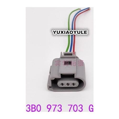 3 PIN/WAY HIGH PRESSURE FUEL SENSOR CONNECTOR PLUG WIRE HARNESS PIGTAIL FOR 05-17 VOLKSWAGON AUDI 3B0973703G