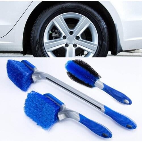 3 Styles Car Tyre Wheel Hub Brush Multi-Functional Auto Tire Rim Cleaning Tools Vehicle Body Surface Clean For Truck Motorcycle