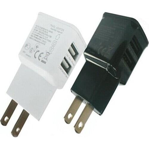 5V 2.1A PC Dual Port USB Wall Adapter Charger US Plug for Samsung iPhone iPad iPod Mobile Phone Accessories