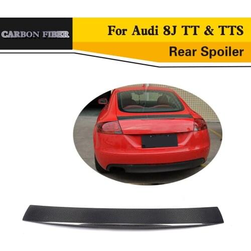 Car Styling Carbon Racing Car Trunk Rear Wing Rative Spoiler Lip for Audi 8J TT & TTS 2008-2014
