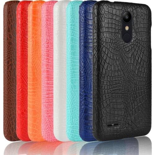 For LG k8 2018 X210 Cover Crocodile Pattern Hard PC+PU Leather Back Cover Hard Case for LG K8 2018 X210 Aristo 2 Covers Cases