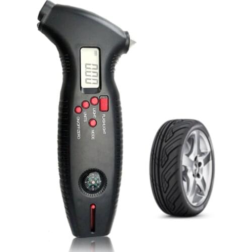 8 in 1 Digital Tire Pressure Gauge Meter Bicycle Bike Car Tire Diagnostic Tool 0-200 PSI Backlight LED Air Pressure Gauge Tester