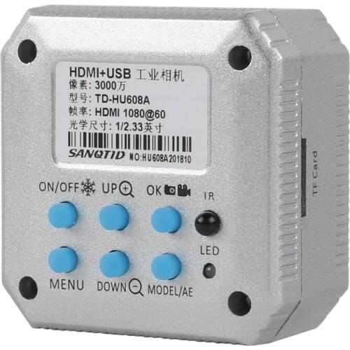 HD 16.0MP 1080P HDMI USB Digital Industry Video Inspection Microscope Camera TF Card Electronic Video Microscope Eyepiece