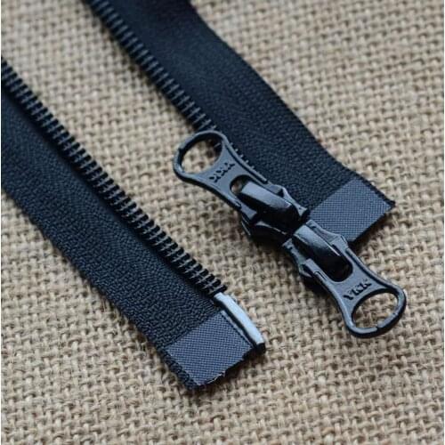Jacket Zipper Ykk Black Coil Nylon 5# 60-120cm Double Open End 2-way Sleeping Bag Coat As Seen Tv Sewing Accessories