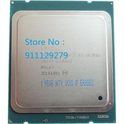 E5-2670 V2 Xeon E5-2670V2 SR1A7 10 Cores 2.50 GHz FCLGA2011 for X99 MB server pc. pk:E5-2680V2、E5-2690V2、E5-2696V2、E5-2660V2