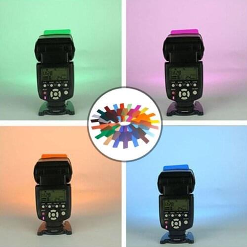 20 Colors/pack Flash Speedlite Color Gels Filters Cards Speedlight Photographic For Nikon Flash For Canon Filter Gels Camer N4L5