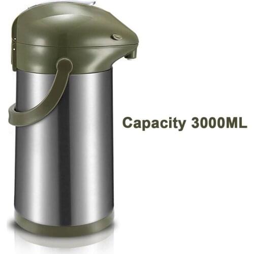 3L Stainless Steel Insulated Water Bottle Vacuum Thermos Double Layer 24 Hours Keep Warm Hot Cold Water Water Flask Thermos Pot