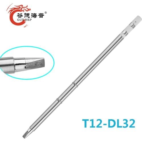 Gudhep T12 Soldering Tips T15-DL32 Tip Chisel 3.2 x 10mm for FM-2021/FM-2027/FM-203/FM-204/FM-205/FM-206/FX-951