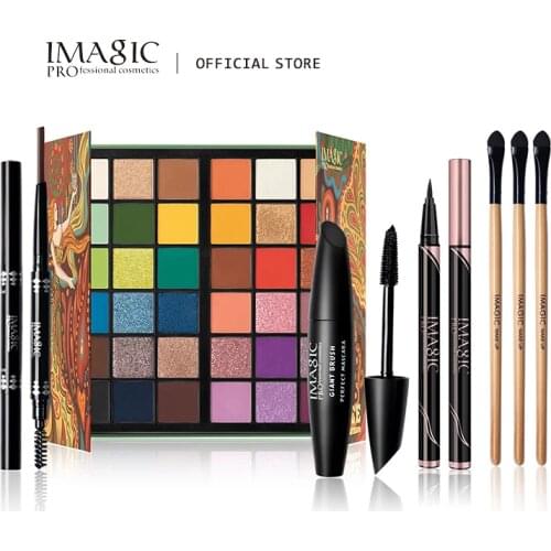 IMAGIC 7-piece makeup set contains 36 colors of eye shadow mascara eyeliner eyebrow pencil eye shadow brush cosmetic set