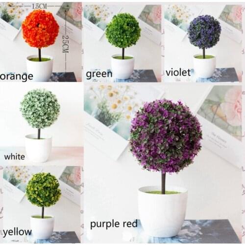 New Simulation Artificial Plants Bonsai Small Tree Pot Plants Fake Flowers Potted Ornaments Home Decoration Hotel Garden Decor