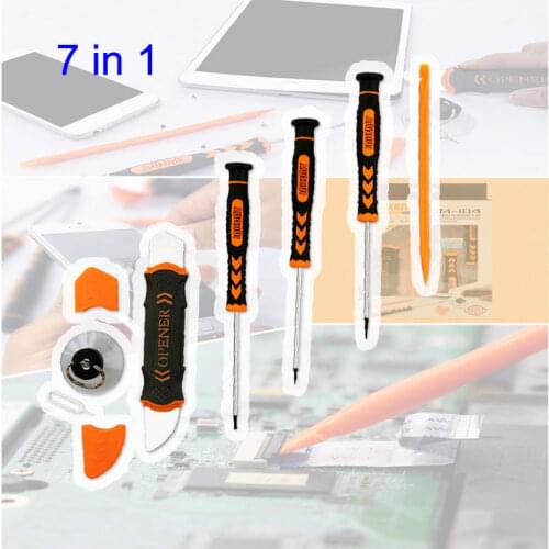 JAKEMY 7 in 1 Cell Phone Repair Tools Kit Screwdriver Set Spudger Pry Opening Tool For IPhone 6 6S 5 5S 4