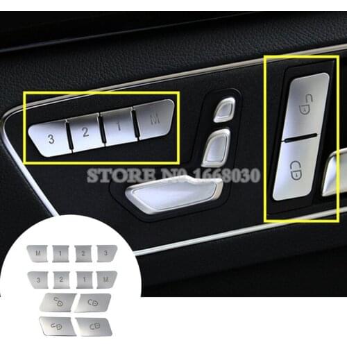 Interior Door Seat Memory Button Trim Cover 12pcs For Benz GLK X204 2008-2015 Car accesories interior Car decoration