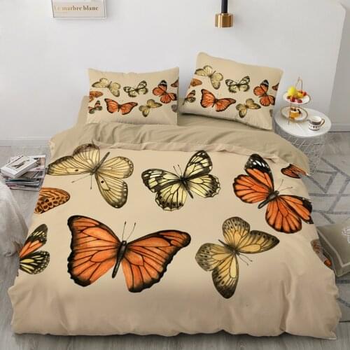 Duvet cover set pillowcase euro 2.0 1.5 family for home 3D luxury Bedding set bed linen bed linings 4 piece butterfly