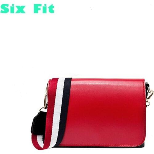 2021 Fashion Sixfit Women Vintage Flap Laser Handbags Small Square Solid Color Simple Female Crossbody Tote Messenger Bag Sac