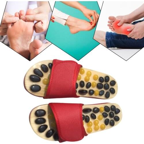 Non-slip Acupoint Massage Slippers Foot Relaxation Pain Relief Home Shoes Foot Care Shower Non-slip Soft Bottom Massage Slippers