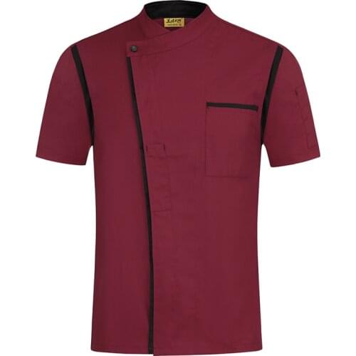 2019 New Chef Clothes Kitchen Chef Uniform Short Sleeve Cafe Hotel Restaurant Work Wear Chef Clothing Cooking Jacket Uniforms