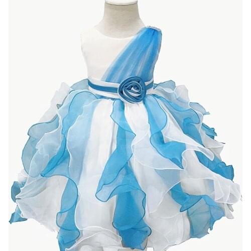 2020 new fashion childrens clothing Childrens dress color matching organza princess