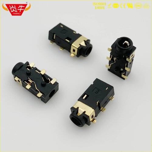 PJ242 2.5mm SMD SMT 6PIN STEREO AUDIO SOCKET HEADPHONE CONNECTOR HEADPHONE SOCKET TWO CHANNEL PC PJ-242