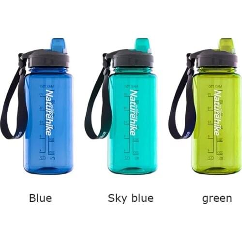 Naturehike 750ML 1000ML Outdoor Hiking Plastic Sports Water Bottle with TPE Nozzle Leakproof Suitable for hot and cold drinks