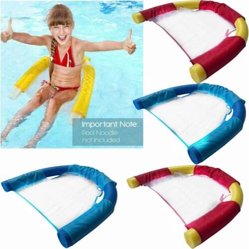 Floating Pool Noodle Board Sling Mesh Chair Net Swimming Seat Water Relax Toy Lightweight Swimming Floating Chair Compact Pool
