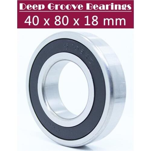 6208RS Bearing ABEC-3 (1 PCS) 40x80x18 mm Deep Groove 6208-2RS Ball Bearings 6208RZ 180208 RZ RS 6208 2RS EMQ Quality