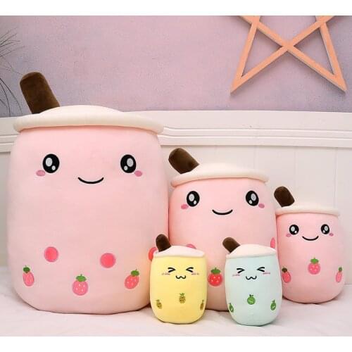 Real-life bubble tea cup plush toy pillow stuffed food milk tea soft doll milk tea cup pillow cushion kids toys birthday gift