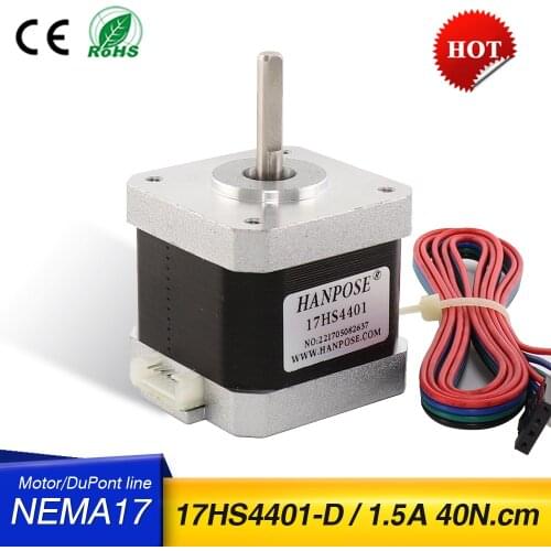 Free Ship! Nema 17 Stepper Motor 40mm 40Ncm 1.7A 12V Nema17 Step Motor 42BYGH 4-lead CNC Reprap 3D Printer